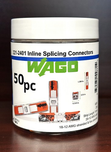 Wago 221 2401 inline - 221-2401, splicing
